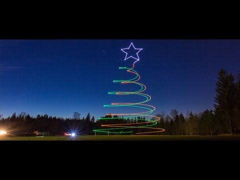 Worldâs First Drone Light Painting - THE CHRISTMAS EDIT -