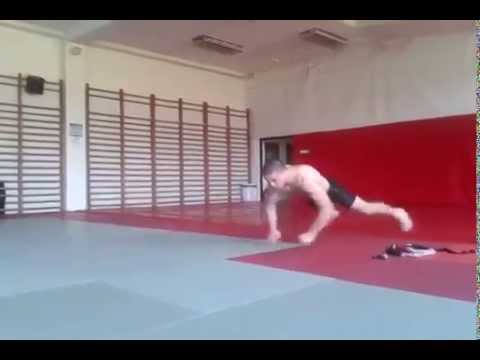 Polish Man doing crazy push-ups