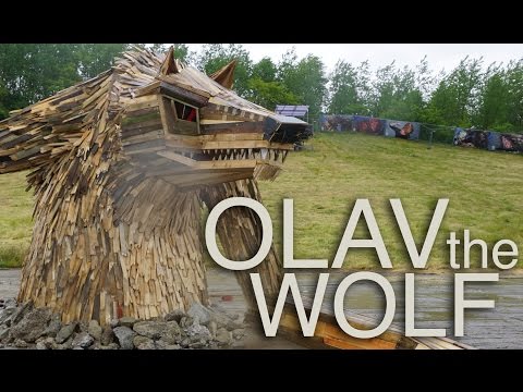 Olav the Wolf - Copenhell broken wood sculpture