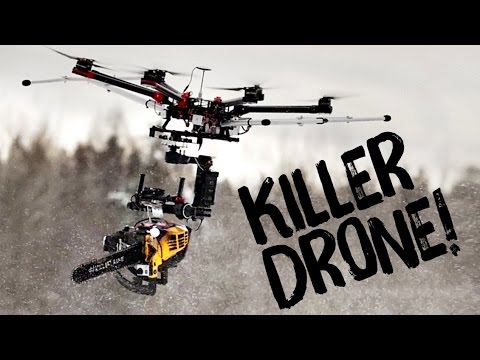 KILLERDRONE! Flying chainsaw