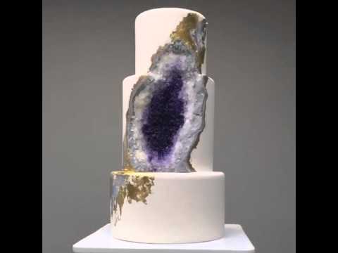 Amethyst Geode wedding cake