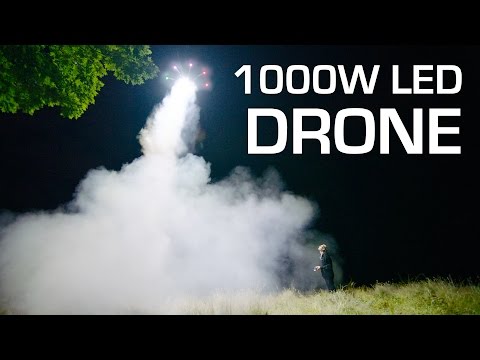 1000W LED on a DRONE - RCTESTFLIGHT