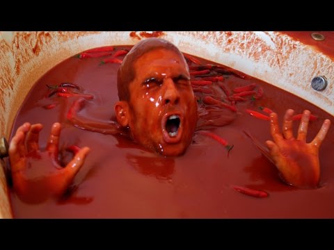Bathing in 1250 Bottles of Hot Sauce