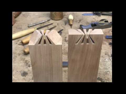 Amazing Japanese dovetail joint. Japanese joinery.