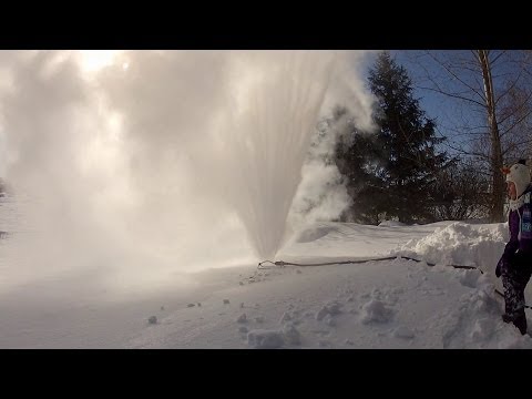 A Sprinkler in Winter? -48C / -57F, Winnipeg, MB, CANADA