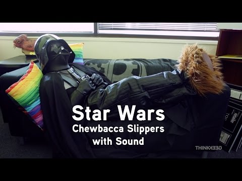 Star Wars Chewbacca Slippers with Sound from ThinkGeek
