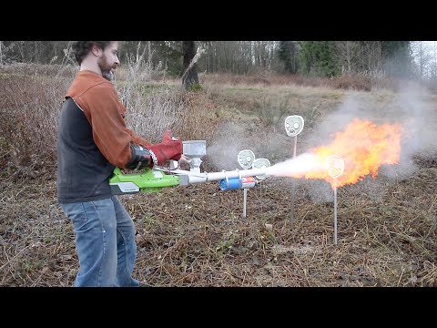 Cornstarch Fueled Flamethrower