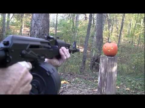Pumpkin Carving With an AK 47