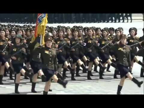 I put some Bee Gees music over North Korean marching