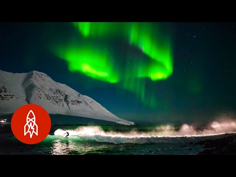 Surfing Under Northern Lights | That&#039;s Amazing
