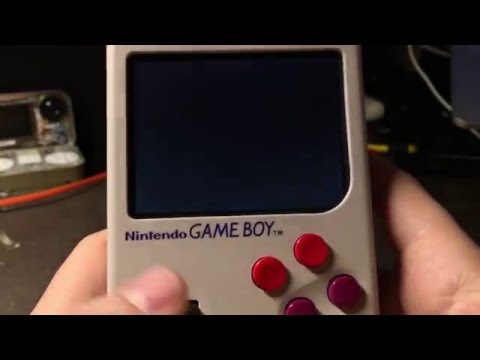 Game Boy Zero with custom SD card reader game cartridge