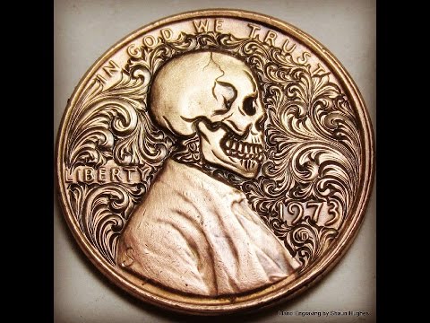 Carving a Skull onto a Penny from Start to Finish