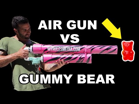 Hot Girl Shot in the Butt with Gummy Bears - SLOW MOTION 5,000 frames per second!