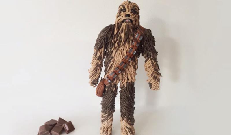 Aus Schokoriegeln einen Chewbacca bauen