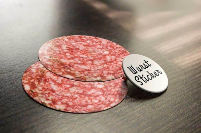 Wurst-Sticker an die Wand – Da haste was dran