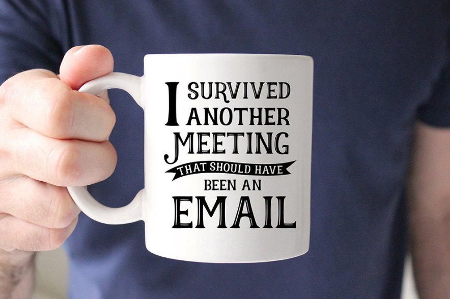 E-Mail statt Meeting: Die Tasse der Woche