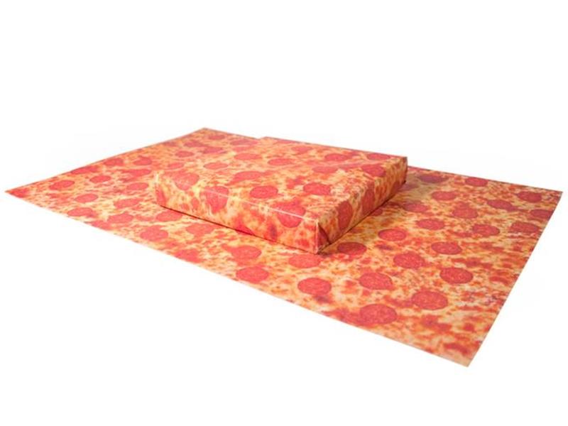 Pizza-Geschenkpapier – denn das Auge isst mit