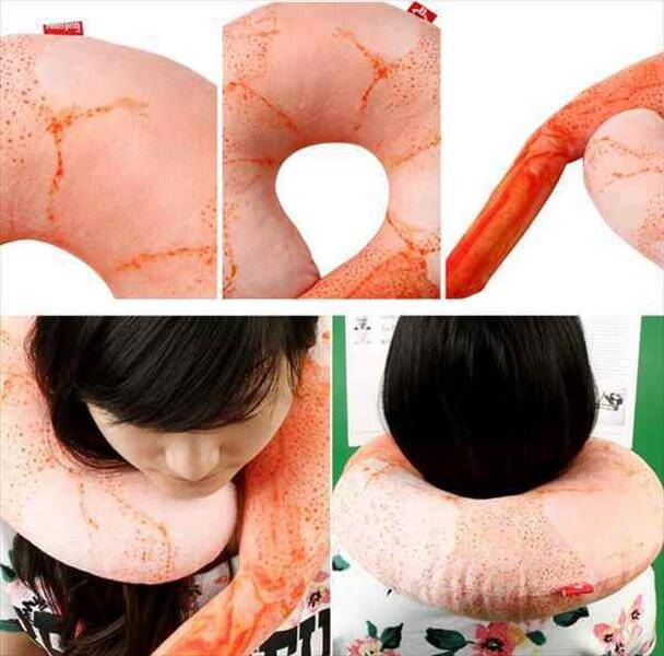 woman-modeling-the-shrimp-neck-pillow
