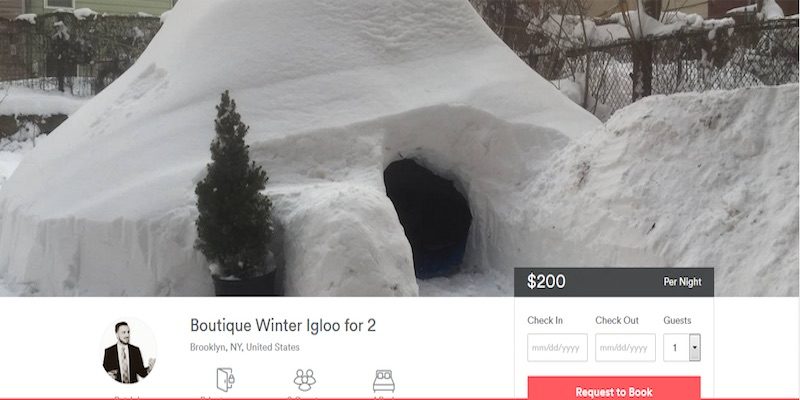 Iglu bauen und bei Airbnb vermieten – Snowzilla als Geschäftsmodel