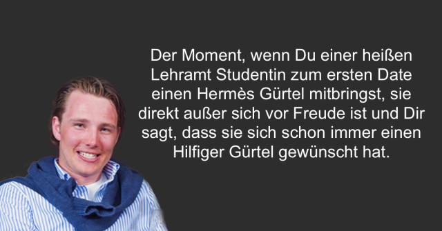 BWLer Justus zeigt uns, was es bedeutet „Reich“ zu sein