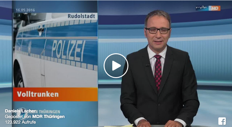 Neulich in Thüringen: Besoffenes Pärchen bringt Nachrichtensprecher aus dem Konzept
