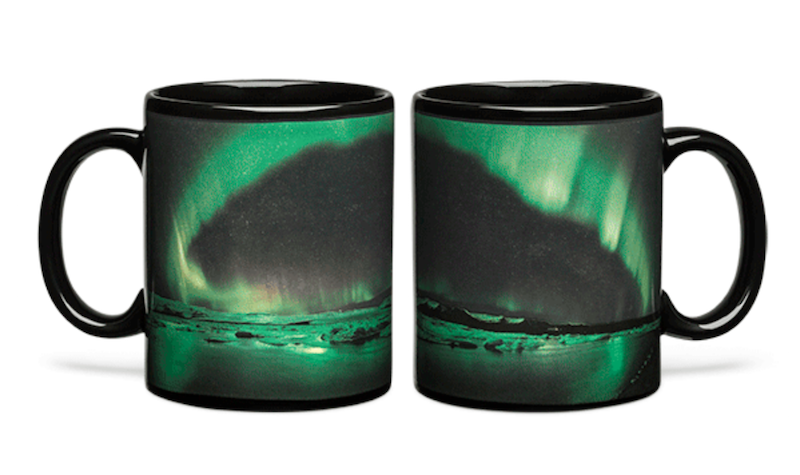 Nordlichter von Zauberhand: Aurora Borealis Kaffeetasse