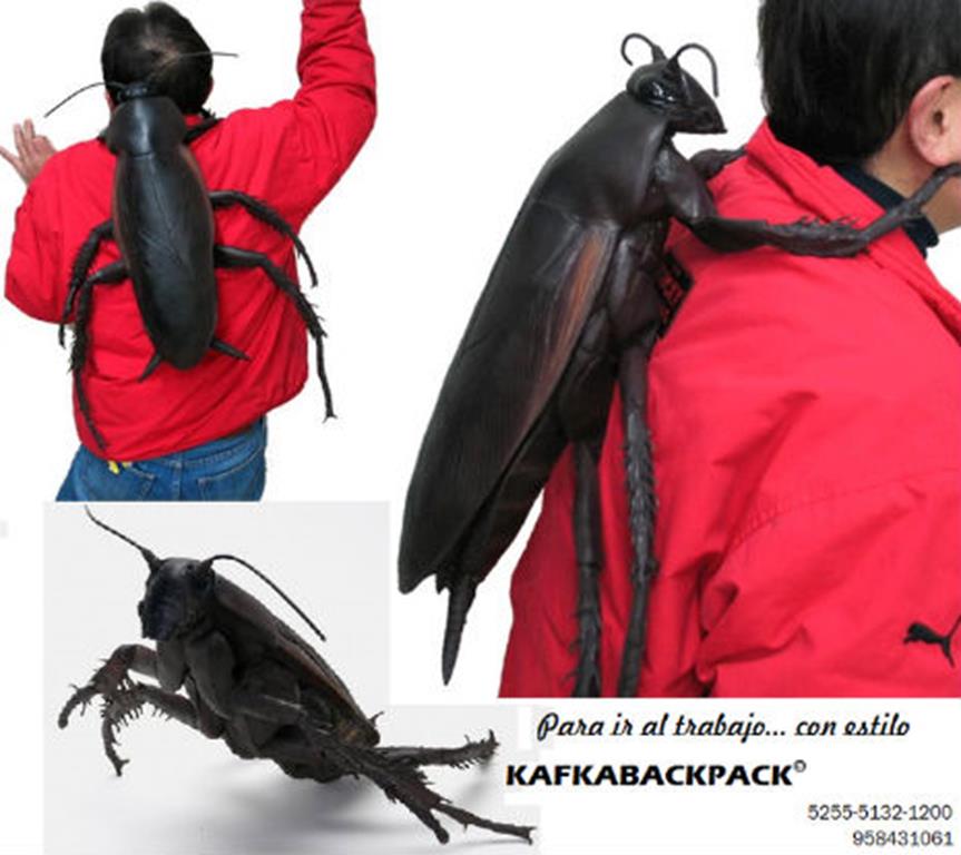 Eine Kakerlake als Rucksack