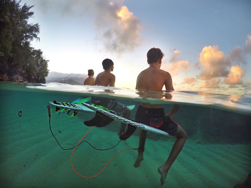 Halb Wasser halb Luft Fotos mit einer GoPro erstellen