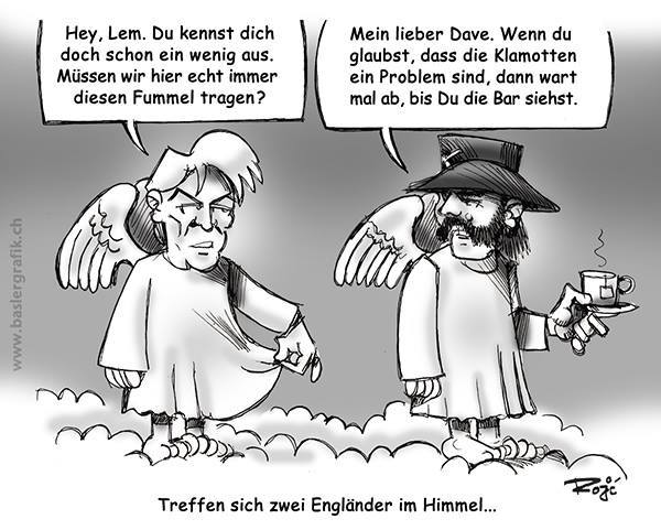 David Bowie und Lemmy Kilmister im Himmel