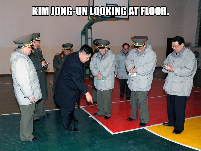 Nur eine Galerie von Kim Jong-un, wie er sich Dinge anschaut