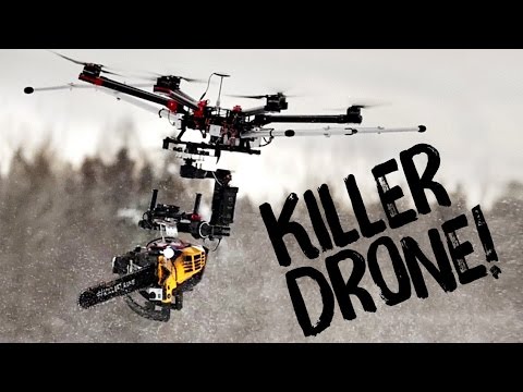 Was eine Kettensäge an einer Drohne macht
